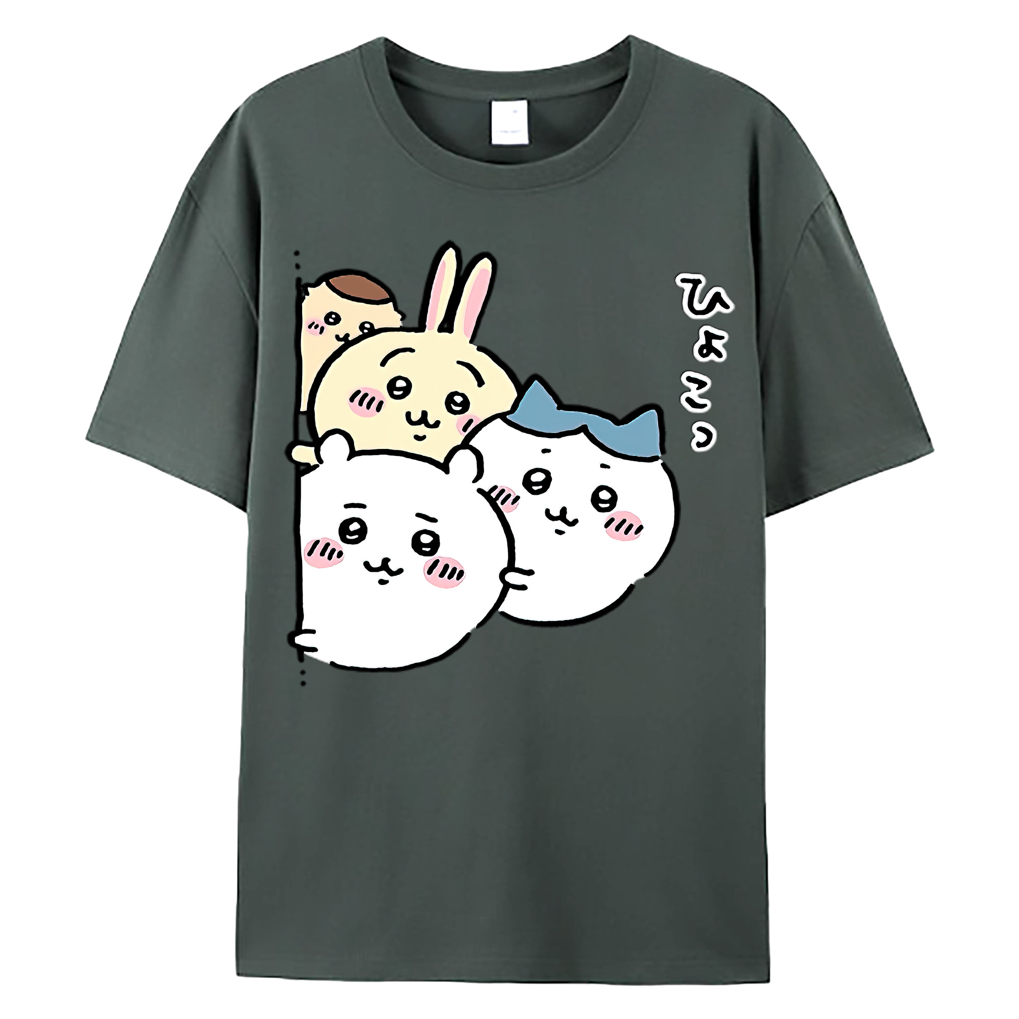 （画像用） ちいかわ ちいかわ Chii-kawa chiikawa 綿100％ メンズ半袖Tシャツ｜肌触りやわらか＆通気性